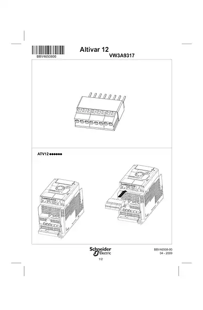 schneider施耐德Instruction sheet - Voltage converter 15_24V - VW3A9317